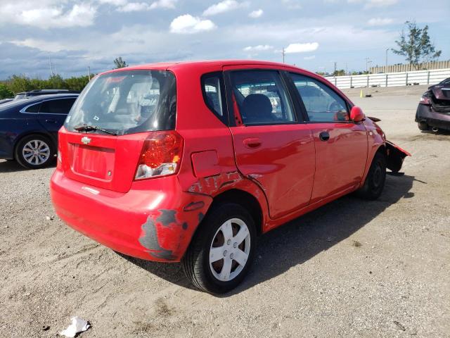 KL1TD66677B702807 - 2007 CHEVROLET AVEO BASE RED photo 4