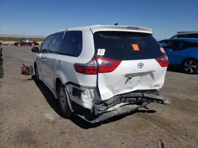 5TDZZ3DC7LS077985 - 2020 TOYOTA SIENNA L WHITE photo 9