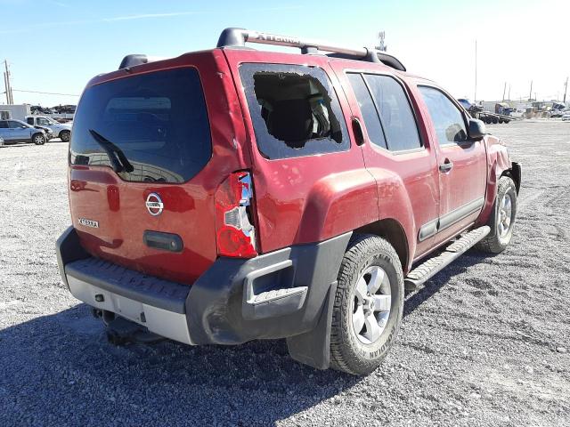 5N1AN0NW3DN814067 - 2013 NISSAN XTERRA X RED photo 4