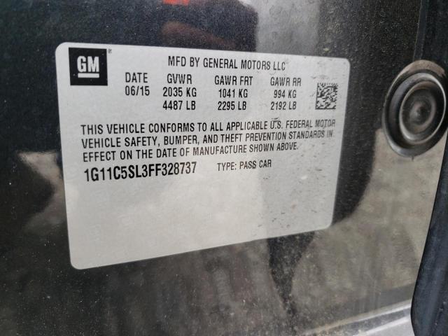 1G11C5SL3FF328737 - 2015 CHEVROLET MALIBU 1LT 灰色 照片 10