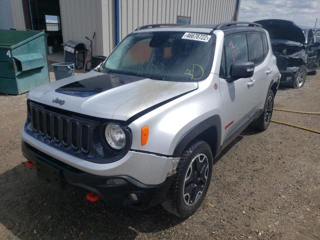 ZACCJBCT9FPB88922 - 2015 JEEP RENEGADE T SILVER photo 2