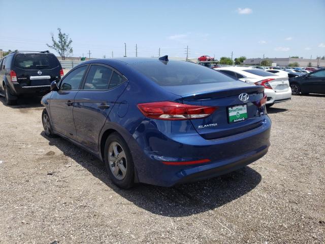 5NPD94LAXJH325388 - 2018 HYUNDAI ELANTRA EC BLUE photo 3