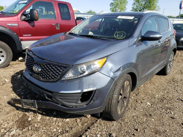 KNDPCCA6XD7461195 - 2013 KIA SPORTAGE S BLUE photo 2