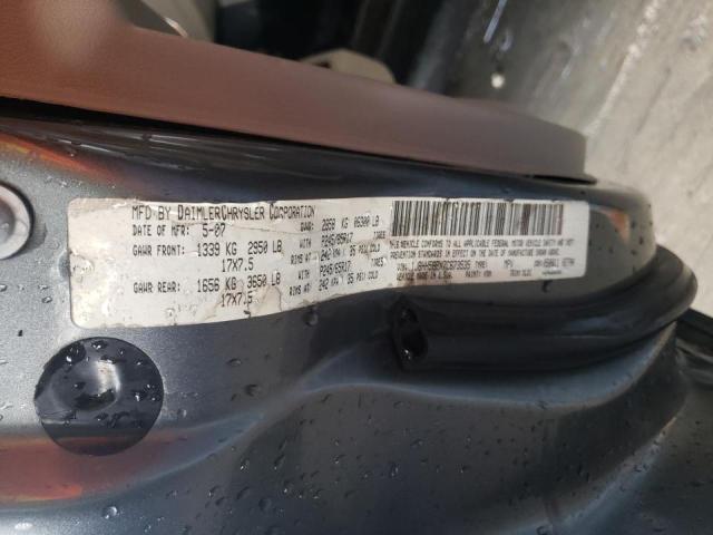 1J8HH58PX7C673535 - 2007 JEEP COMMANDER ნაცრისფერი ფოტო 10