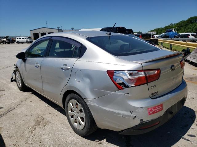 KNADM4A33D6213756 - 2013 KIA RIO LX SILVER photo 3