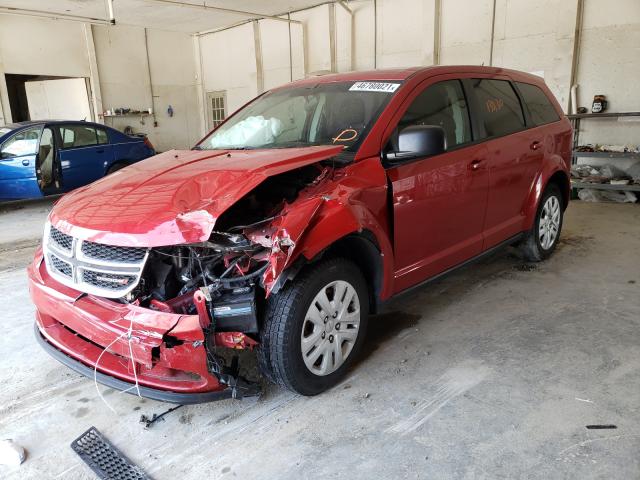 3C4PDCAB0FT561038 - 2015 DODGE JOURNEY MAROON photo 2