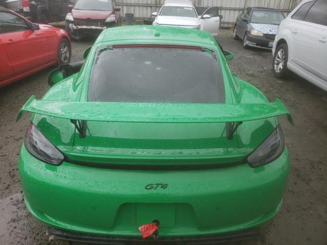 WP0AC2A82MS289517 - 2021 PORSCHE CAYMAN GT4 GREEN photo 6