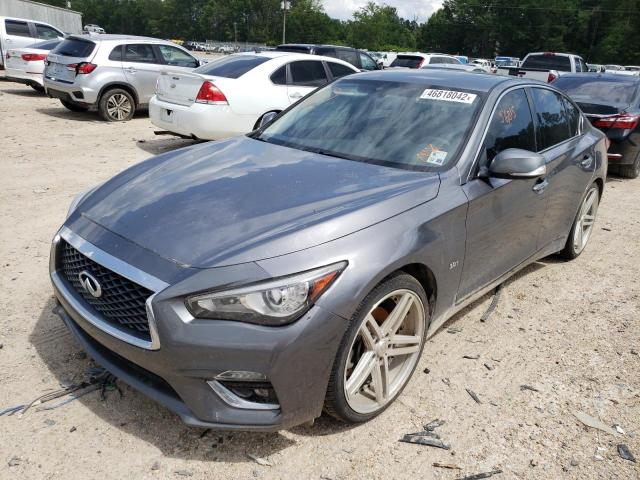 JN1EV7AP9JM362255 - 2018 INFINITI Q50 LUXE GRAY photo 2