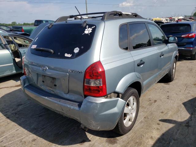 KM8JM12B25U221432 - 2005 HYUNDAI TUCSON GL BLUE photo 4