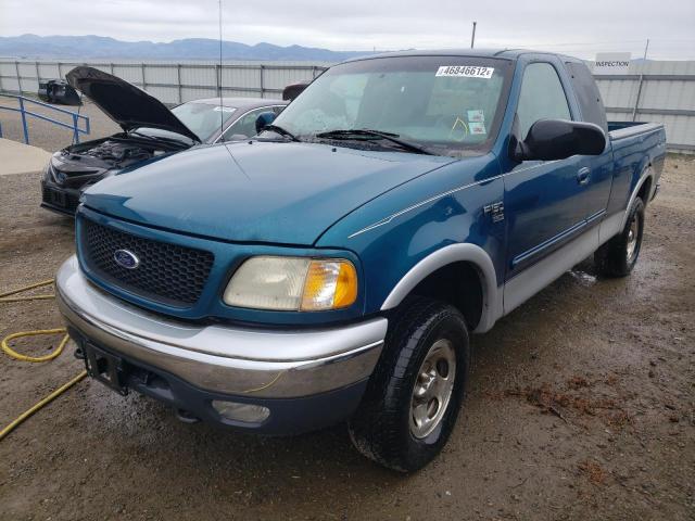 1FTRX18L71KE99733 - 2001 FORD F-150 TEAL photo 2