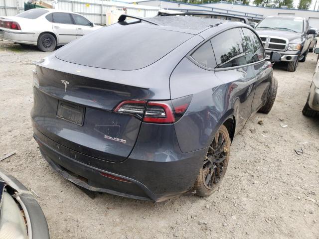5YJYGDEF3LF022681 - 2020 TESLA MODEL Y أزرق صورة 4