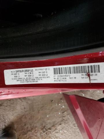 1C3CCBCG2DN550712 - 2013 CHRYSLER 200 RED photo 10