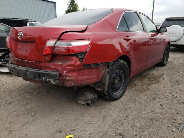 4T1BE46KX7U063230 - 2007 TOYOTA CAMRY CE RED photo 4