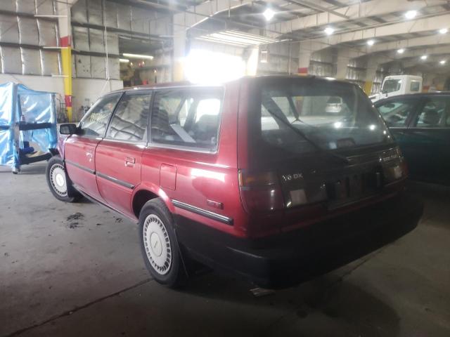 JT2VV21W5L0112991 - 1990 TOYOTA CAMRY DLX წითელი ფოტო 3