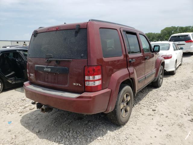 1J8GN28K48W248027 - 2008 JEEP LIBERTY SP MAROON photo 4