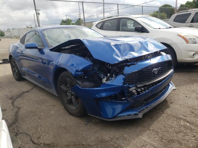 1FA6P8THXJ5185142 - 2018 FORD MUSTANG BLUE photo 1