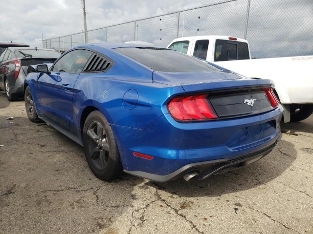 1FA6P8THXJ5185142 - 2018 FORD MUSTANG BLUE photo 3