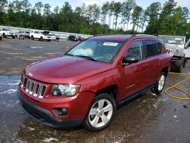 1C4NJCBA6HD186450 - 2017 JEEP COMPASS SP RED photo 2