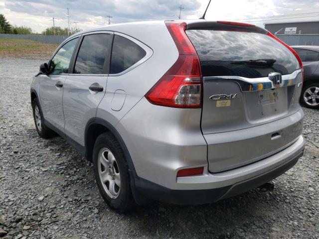 2HKRM4H33FH127483 - 2015 HONDA CR-V LX SILVER photo 3