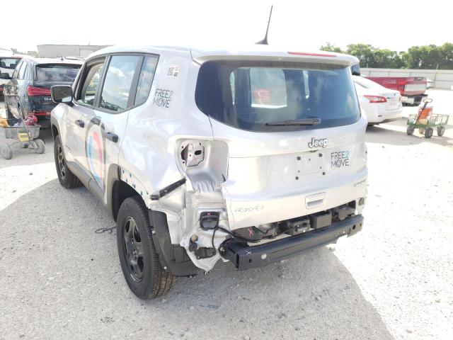 ZACNJDABXMPN21735 - 2021 JEEP RENEGADE S SILVER photo 3