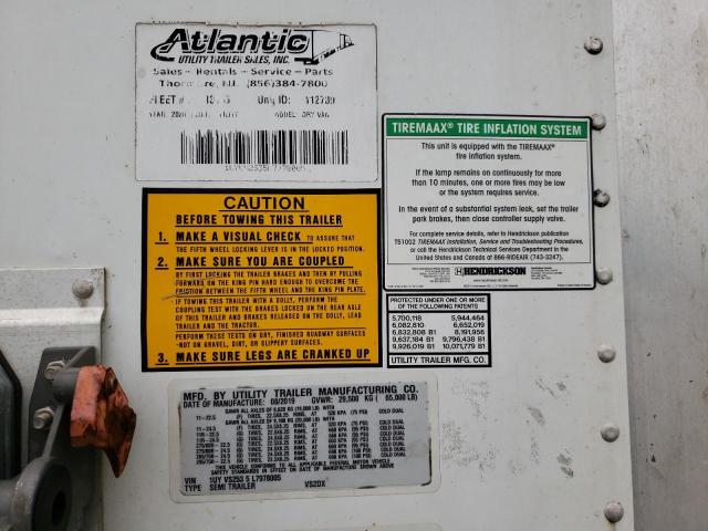 1UYVS2535L7978005 - 2020 UTILITY TRAILER თეთრი ფოტო 8