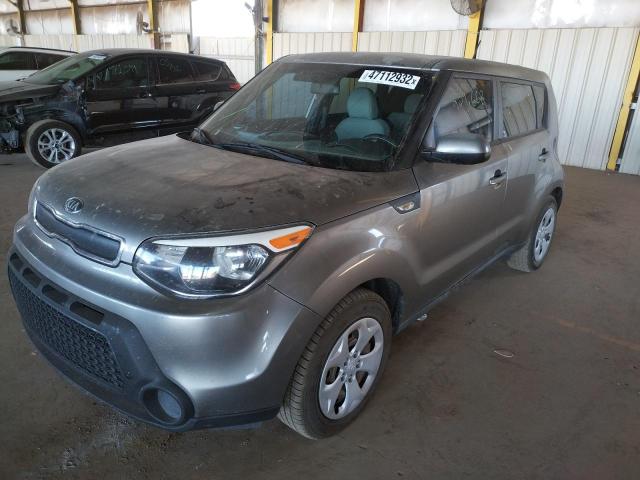 KNDJN2A26E7095261 - 2014 KIA SOUL GRAY photo 2