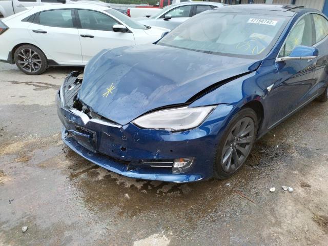 5YJSA1E26JF285702 - 2018 TESLA MODEL S Կապույտ լուսանկար 9