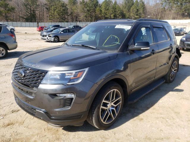 1FM5K8GT4JGA97125 - 2018 FORD EXPLORER S GRAY photo 2