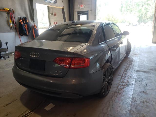 WAUKFBFL9CN008364 - 2012 AUDI A4 GRAY photo 4