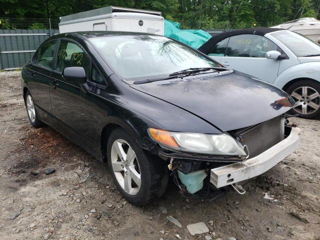 1HGFA16838L073126 - 2008 HONDA CIVIC EX BLACK photo 1