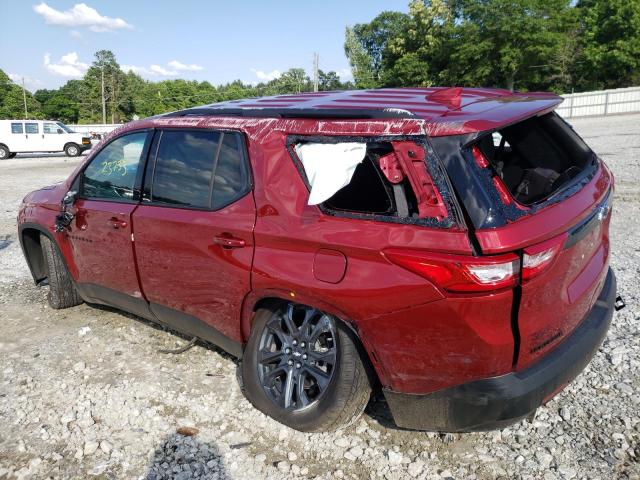 1GNERJKW0MJ119466 - 2021 CHEVROLET TRAVERSE R RED photo 3