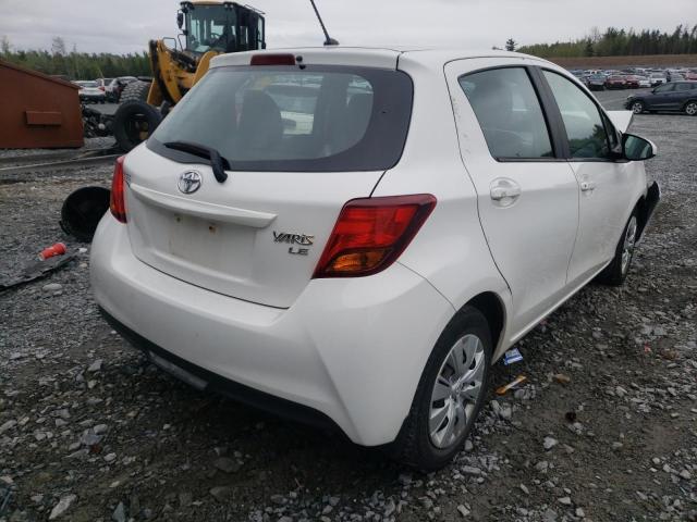 VNKKTUD32HA073377 - 2017 TOYOTA YARIS L WHITE photo 4