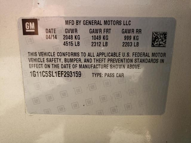 1G11C5SL1EF293159 - 2014 CHEVROLET MALIBU 1LT 金色 照片 10