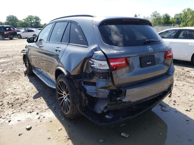 WDC0G6EB2JF385062 - 2018 MERCEDES-BENZ GLC 43 4MA GRAY photo 3