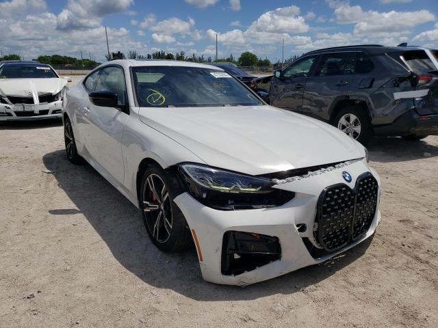 WBA13AR09MCF16723 - 2021 BMW M440XI WHITE photo 1