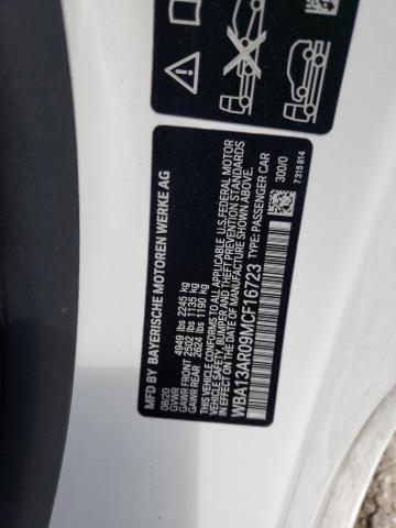 WBA13AR09MCF16723 - 2021 BMW M440XI WHITE photo 10