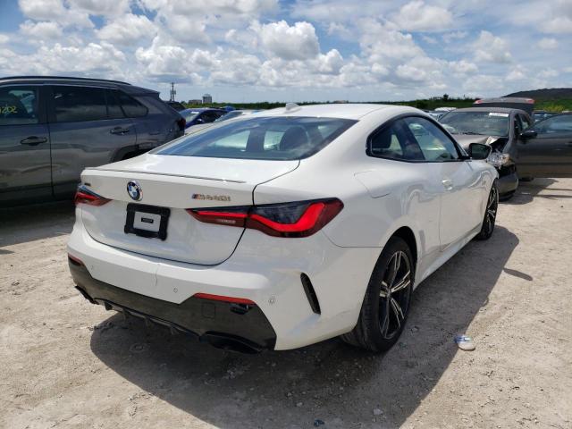 WBA13AR09MCF16723 - 2021 BMW M440XI WHITE photo 4