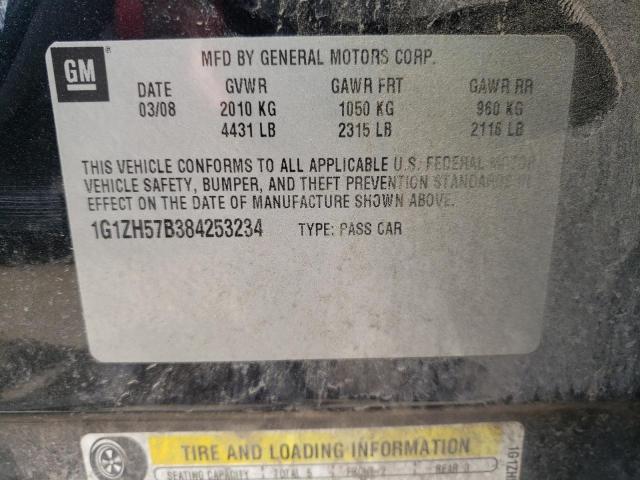 1G1ZH57B384253234 - 2008 CHEVROLET MALIBU 1LT 黑色 照片 10