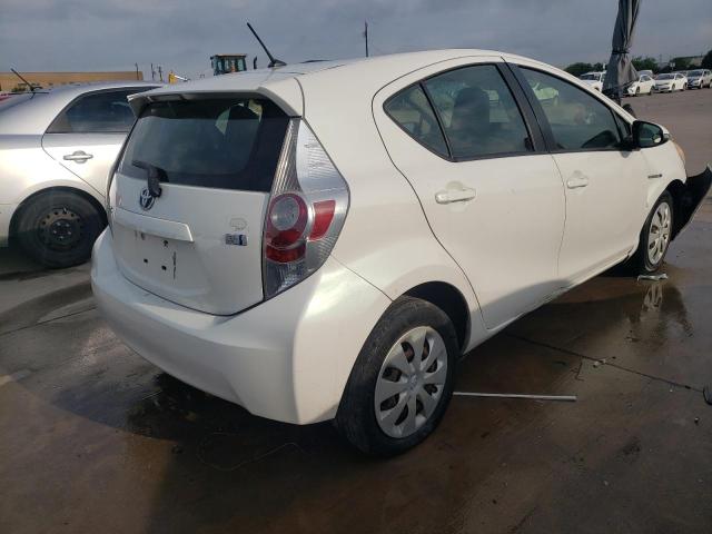 JTDKDTB38C1524484 - 2012 TOYOTA PRIUS C WHITE photo 4