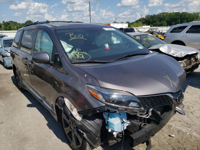 5TDXZ3DC6KS002653 - 2019 TOYOTA SIENNA SE CHARCOAL photo 1