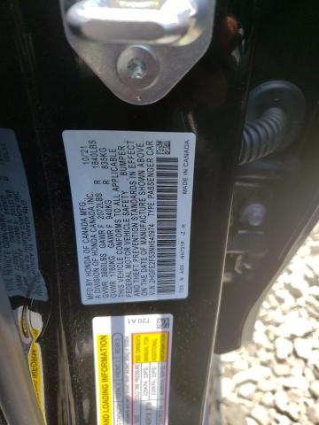 2HGFE2F53NH540974 - 2022 HONDA CIVIC SPOR BLACK photo 10