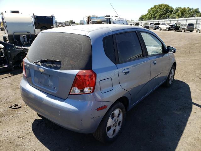 KL1TD66646B666542 - 2006 CHEVROLET AVEO BASE BLUE photo 4