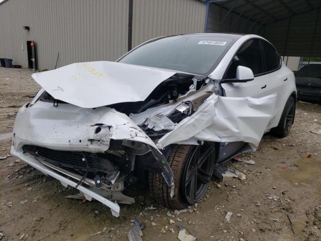 5YJYGDEF2MF304330 - 2021 TESLA MODEL Y WHITE photo 2