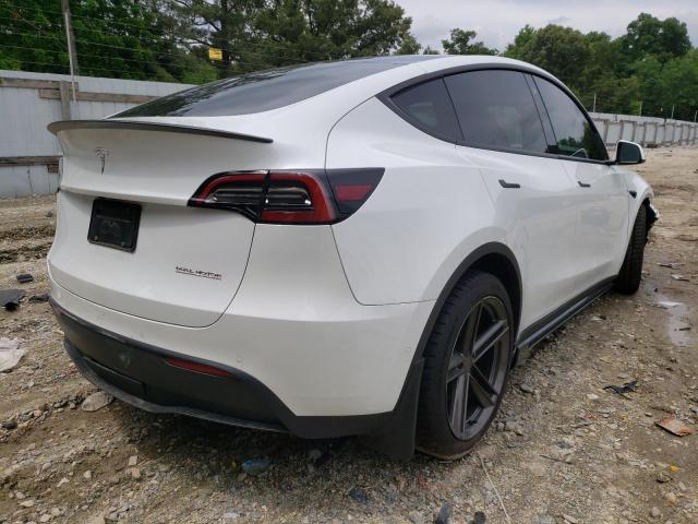 5YJYGDEF2MF304330 - 2021 TESLA MODEL Y Белый фото 4