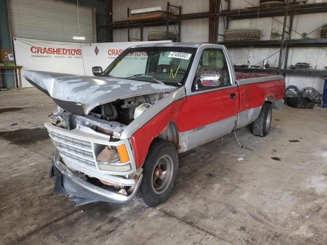 1GCFC24Z8PE141627 - 1993 CHEVROLET C2500 BURGUNDY photo 2