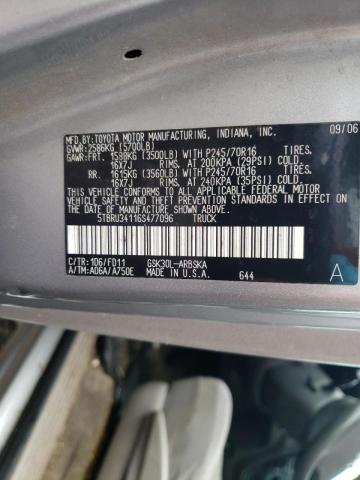 5TBRU34116S477096 - 2006 TOYOTA TUNDRA SILVER photo 10