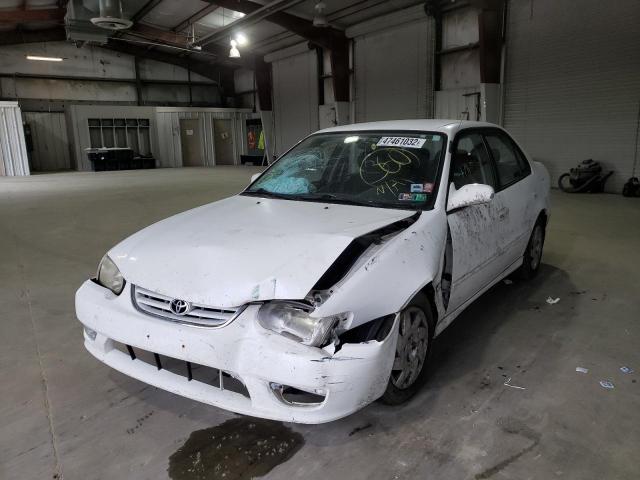 1NXBR12E31Z430253 - 2001 TOYOTA COROLLA CE WHITE photo 2