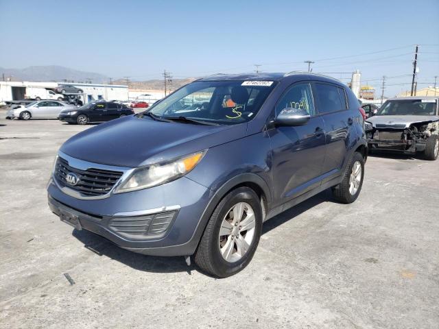 KNDPB3A27D7392837 - 2013 KIA SPORTAGE B BLUE photo 2