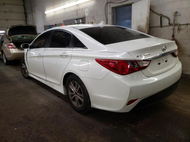 5NPEB4AC6EH848975 - 2014 HYUNDAI SONATA GLS WHITE photo 3