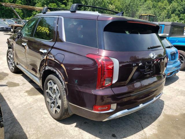 KM8R7DHE7MU331436 - 2021 HYUNDAI PALISADE C BURGUNDY photo 3